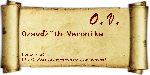 Ozsváth Veronika névjegykártya
