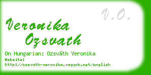 veronika ozsvath business card